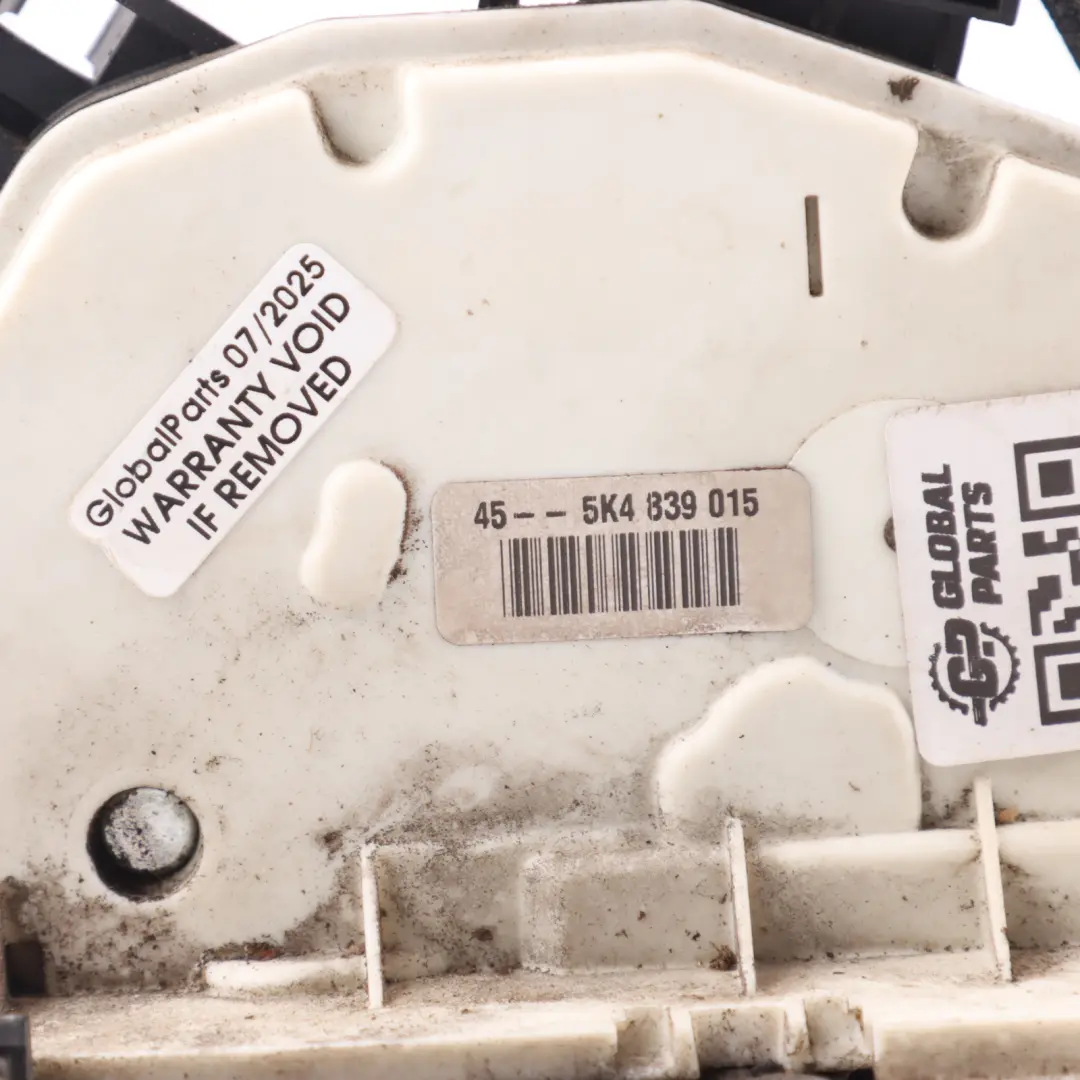 Volkswagen Polo 6R Meccanismo Blocco Porta Posteriore Sinistro - SKU 5K4839015F - Numero di parte 5K4839015F