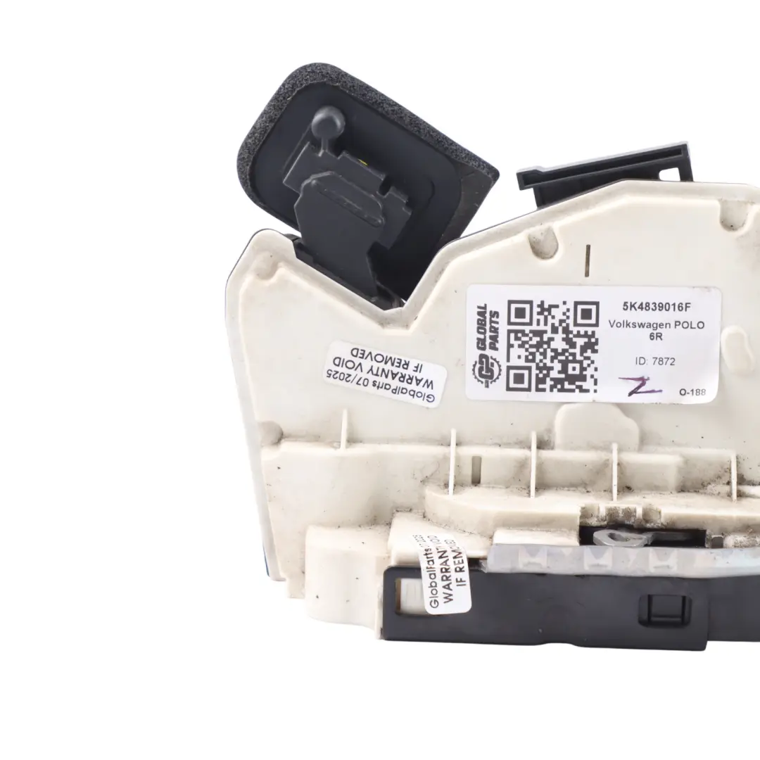 Door Lock Actuator Mechanism Latch Right O/S to Volkswagen Polo 6R Rear with Part number 5K4839016F Volkswagen Polo 6R Rear Door Lock Actuator Mechanism Latch Right O/S - SKU 5K4839016F - Part number 5K4839016F