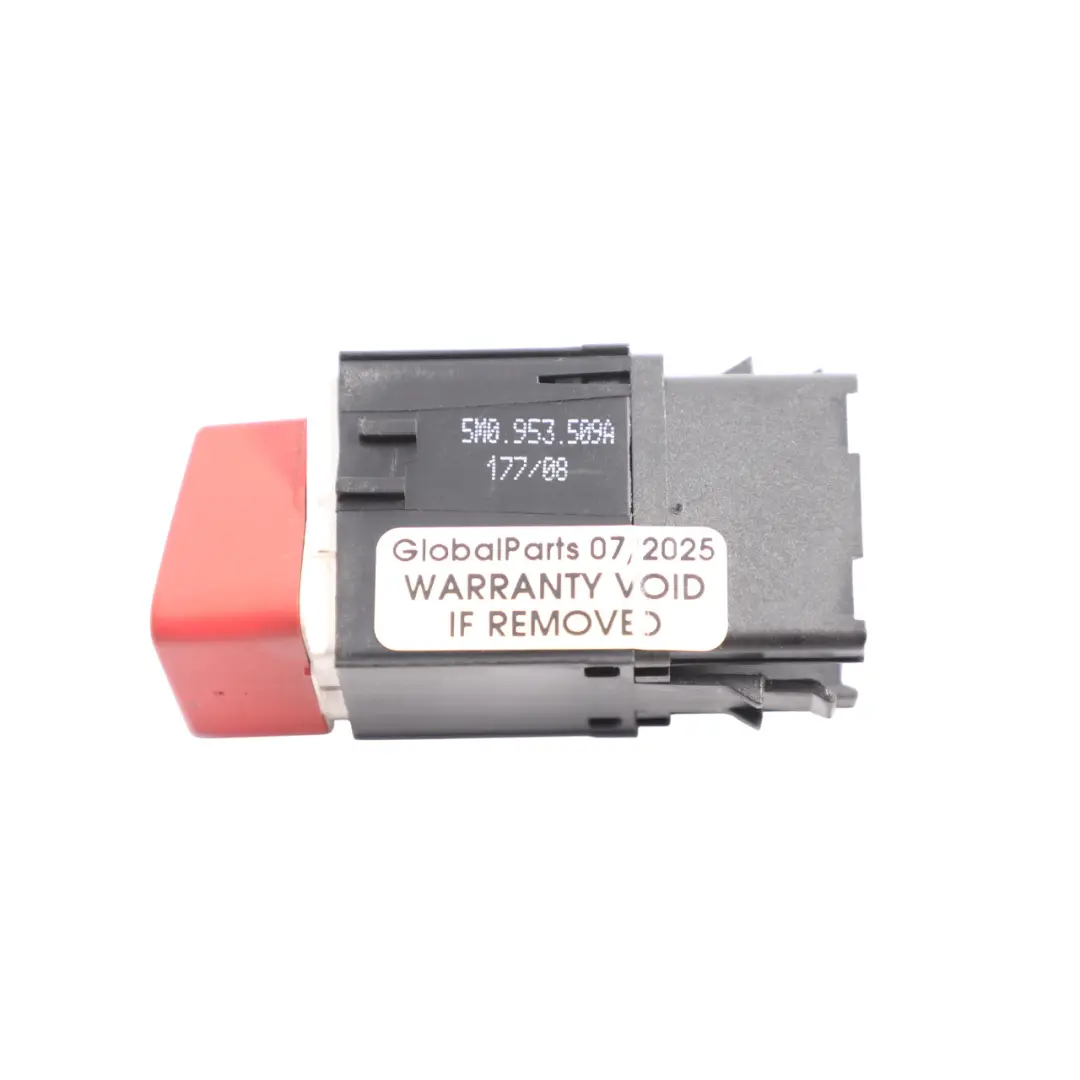 Botón Interruptor Luz Emergencia para Volkswagen Tiguan 5N Golf Plus con número de pieza 5M0953509A Volkswagen Tiguan 5N Golf Plus Botón Interruptor Luz Emergencia - SKU 5M0953509A - Número de pieza 5M0953509A