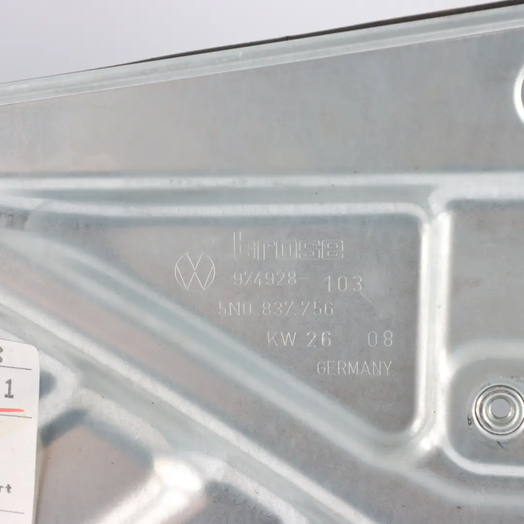 Mk1 5N Window Regulator Front Right O/S to Volkswagen Tiguan with Part number 5N0837462 Volkswagen Tiguan Mk1 5N Window Regulator Front Right O/S - SKU 5N0837462 - Part number 5N0837462