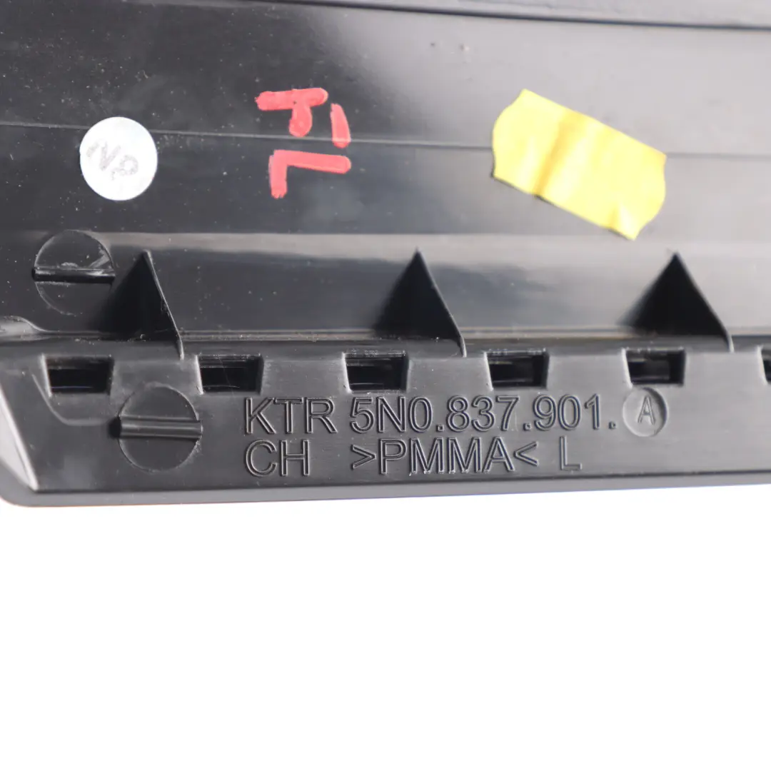 Front Left N/S Exterior B Pillar Column Trim Cover Panel to VW Tiguan 5N with Part number 5N0837901A VW Tiguan 5N Front Left N/S Exterior B Pillar Column Trim Cover Panel - SKU 5N0837901A - Part number 5N0837901A