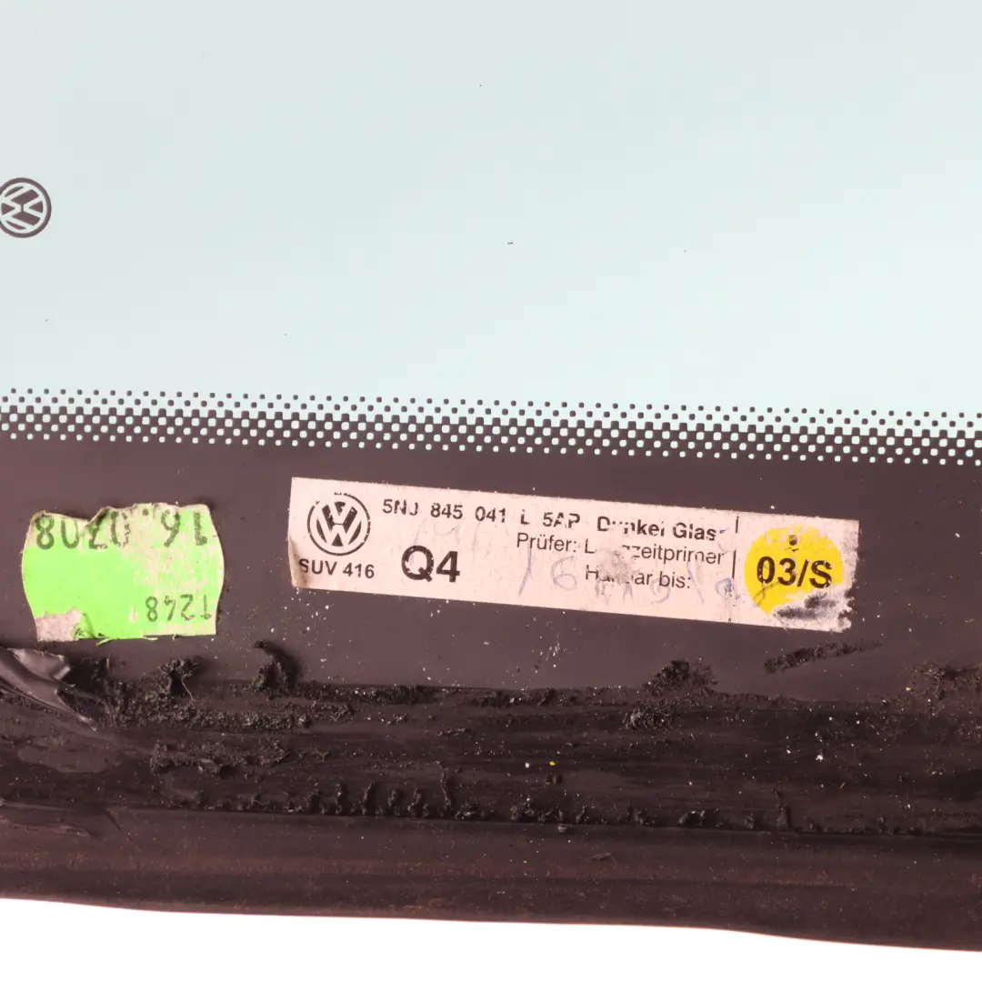 Quarter Side Window Glass AS3 Left N/S to VW Volkswagen Tiguan 5N Rear with Part number 5N0845041L VW Volkswagen Tiguan 5N Rear Quarter Side Window Glass AS3 Left N/S - SKU 5N0845041L - Part number 5N0845041L