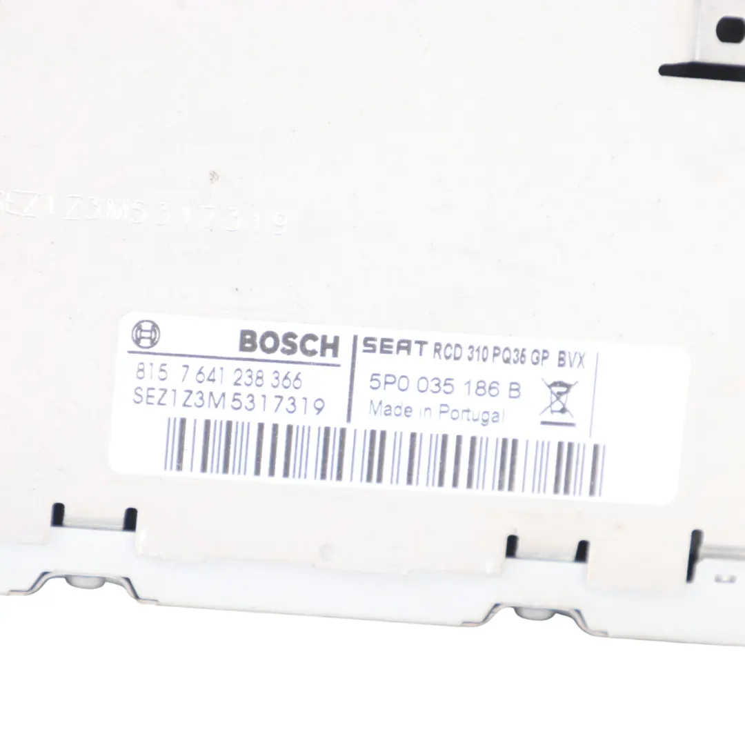 Seat Altea Multimedia Radio CD Spieler Steuergerät - SKU 5P0035186B - Teilenummer 5P0035186B