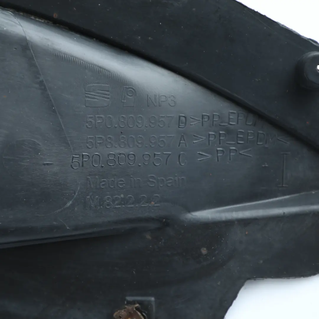 Arch Cover Front Left N/S Housing Panel Trim to Seat Altea XL Wheel with Part number 5P0809957D Seat Altea XL Wheel Arch Cover Front Left N/S Housing Panel Trim - SKU 5P0809957D - Part number 5P0809957D