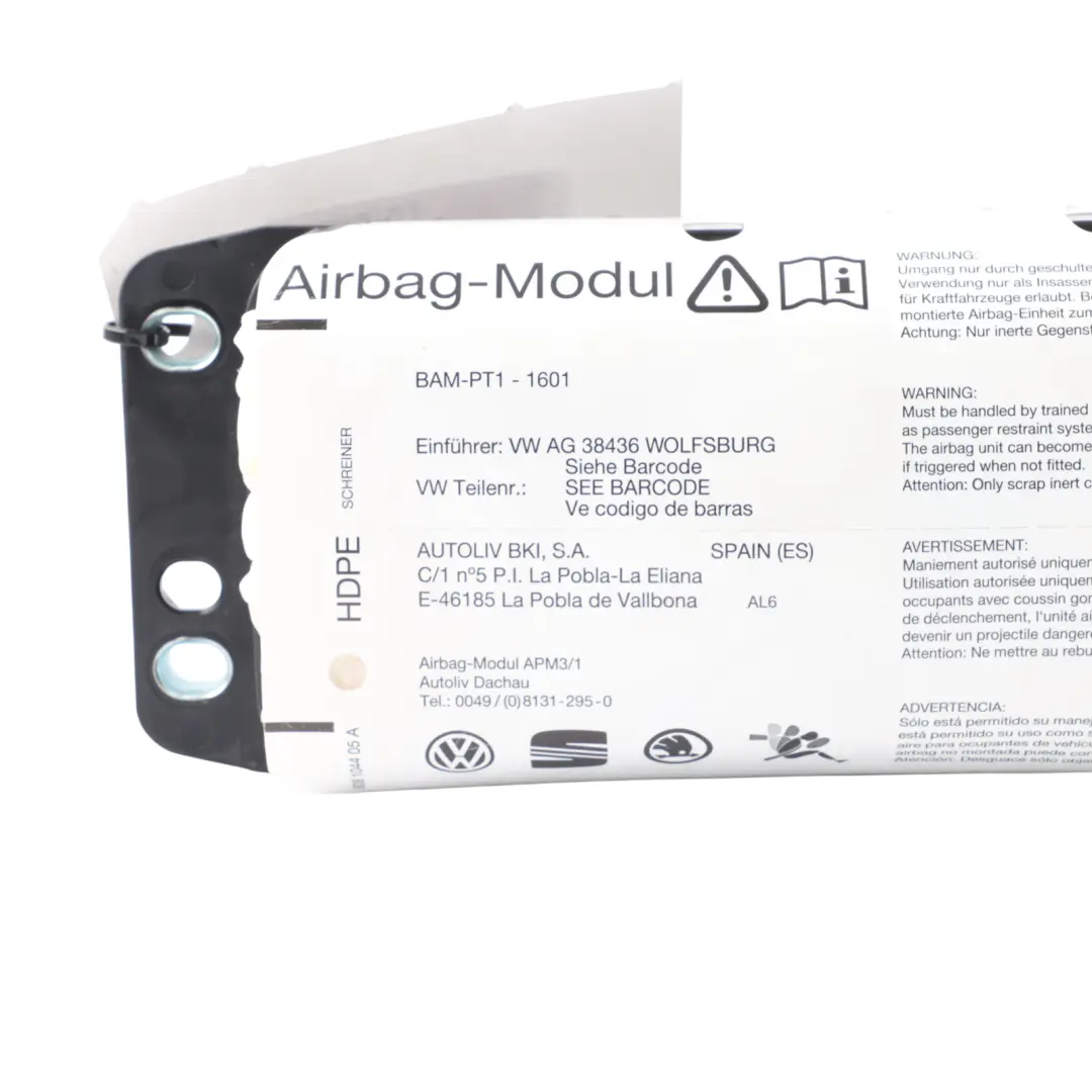 Dashboard Air Module Passenger's Side Unit to Seat Altea with Part number 5P0880204F Seat Altea Dashboard Air Module Passenger's Side Unit - SKU 5P0880204F - Part number 5P0880204F