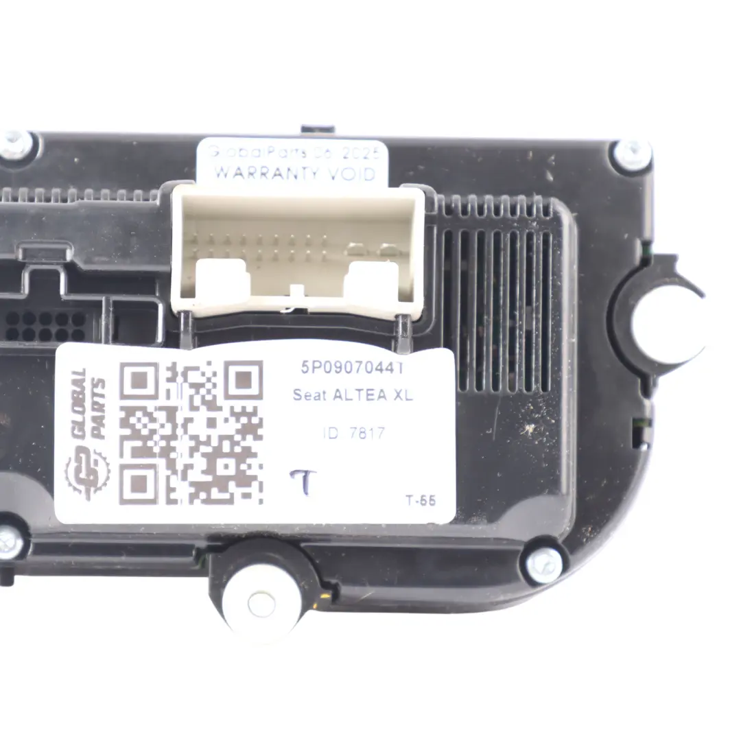 Seat Altea Air Conditioning A/C Blower Control Panel Switch - SKU 5P0907044T - Part number 5P0907044T