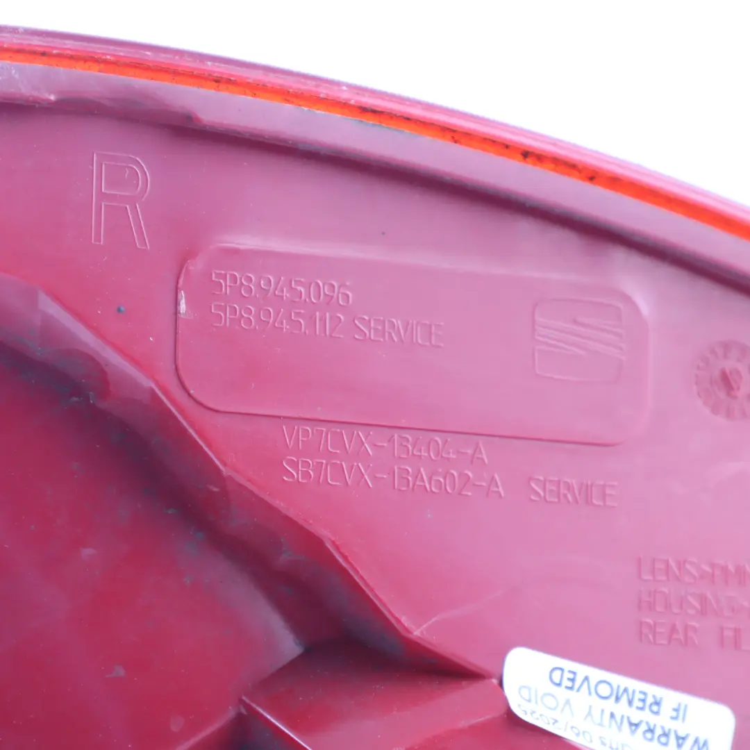Outer Lamp Tail Light Right O/S to Seat Altea XL Rear with Part number 5P8945112A Seat Altea XL Rear Outer Lamp Tail Light Right O/S - SKU 5P8945112A - Part number 5P8945112A