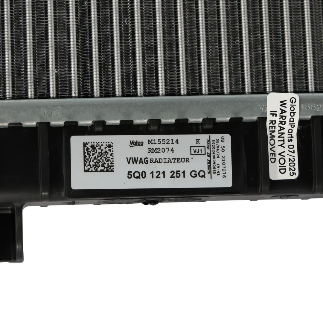 Audi Q2 GA A3 8V Radiador Del Radiador Del Motor 1.4 Petrol - SKU 5Q0121251GQ - Número de pieza 5Q0121251GQ