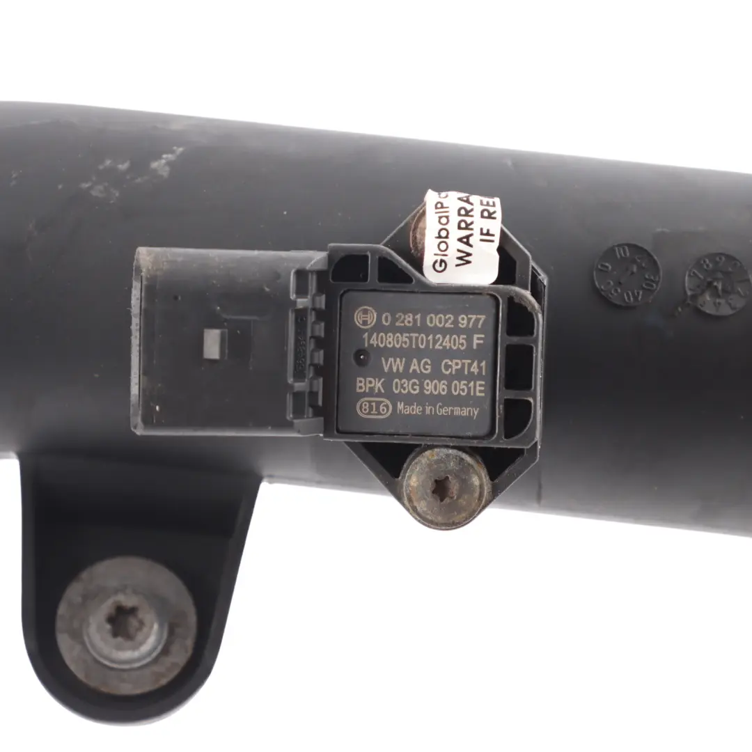 Charge Intake Air Line Pipe Hose Duct 5Q0145770B to VW Golf R Mk7 Intercooler with Part number 5Q0145770A VW Golf R Mk7 Intercooler Charge Intake Air Line Pipe Hose Duct 5Q0145770B - SKU 5Q0145770A-1 - Part number 5Q0145770A