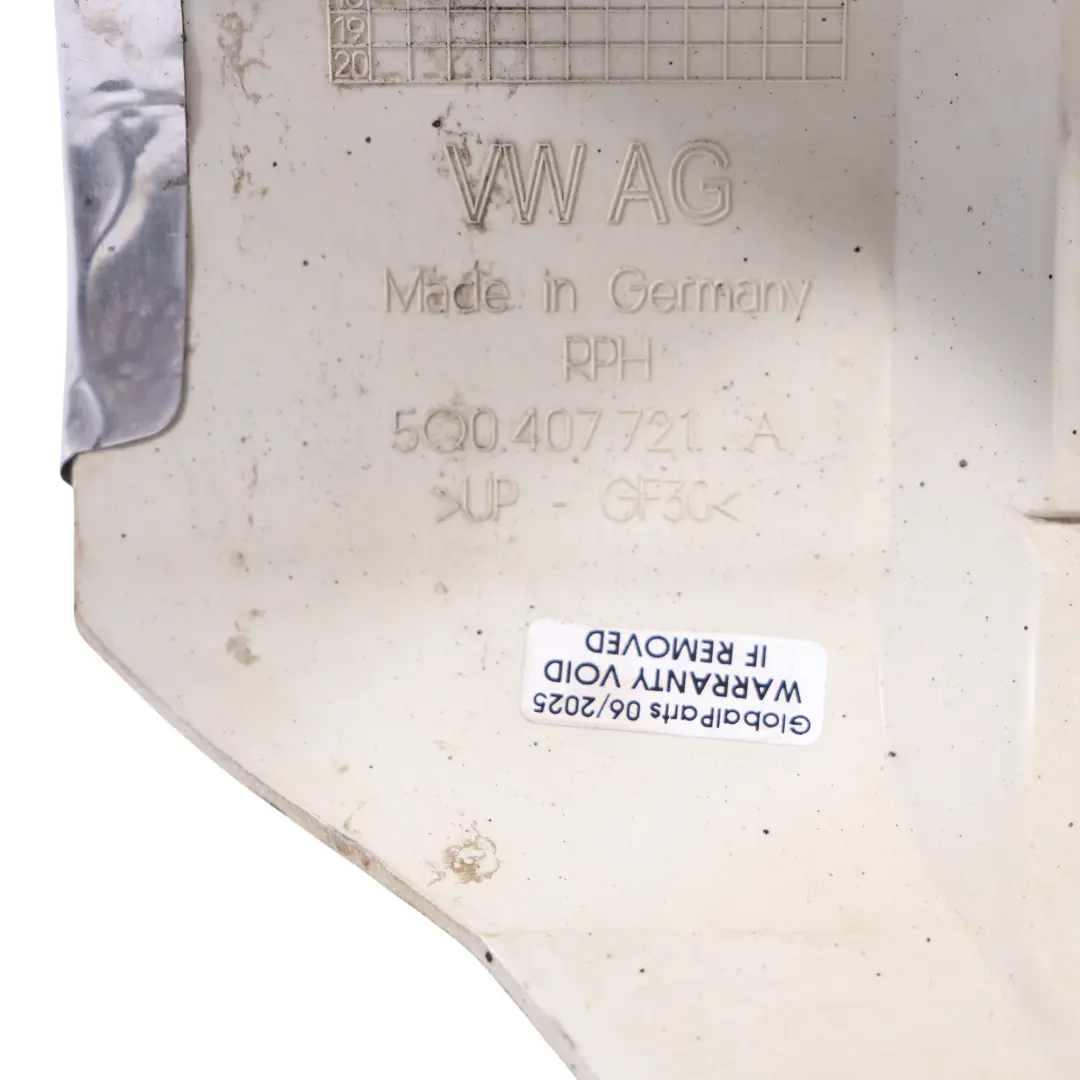 Audi A3 8V 1.4 TSI CMBA Petrol Engine Heat Thermal Shield Plate - SKU 5Q0407721A - Part number 5Q0407721A