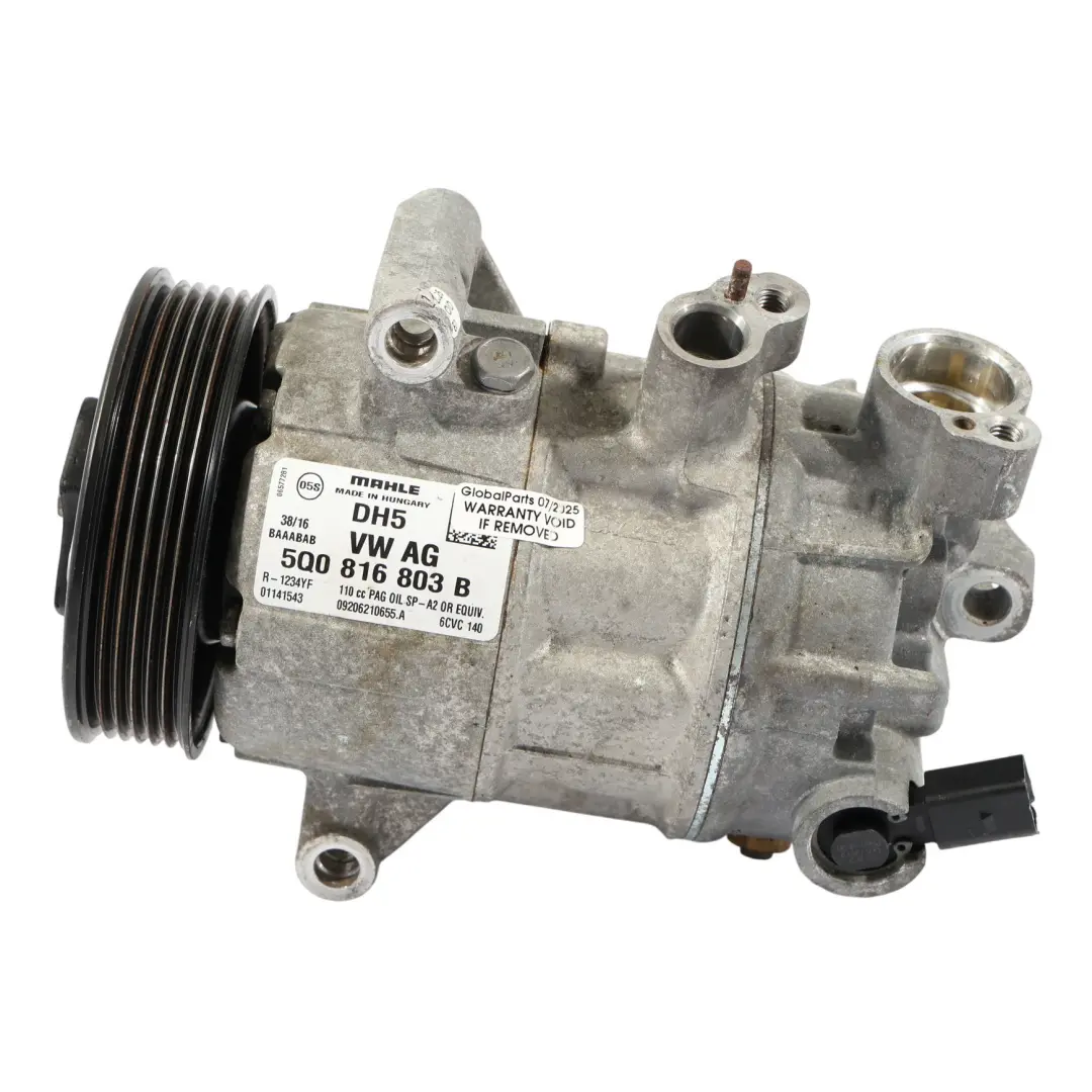 Condizionata A/C Compressore per Audi A3 8V VW Golf Mk7 VII Aria con numero di parte 5Q0816803B Audi A3 8V VW Golf Mk7 VII Aria Condizionata A/C Compressore - SKU 5Q0816803B - Numero di parte 5Q0816803B