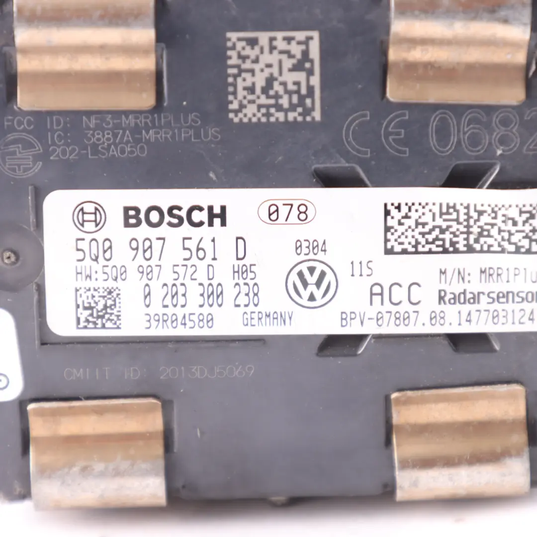 ACC Front Radar Distance Control Unit Module to Audi Q2 GA with Part number 5Q0907561D Audi Q2 GA ACC Front Radar Distance Control Unit Module - SKU 5Q0907561D - Part number 5Q0907561D