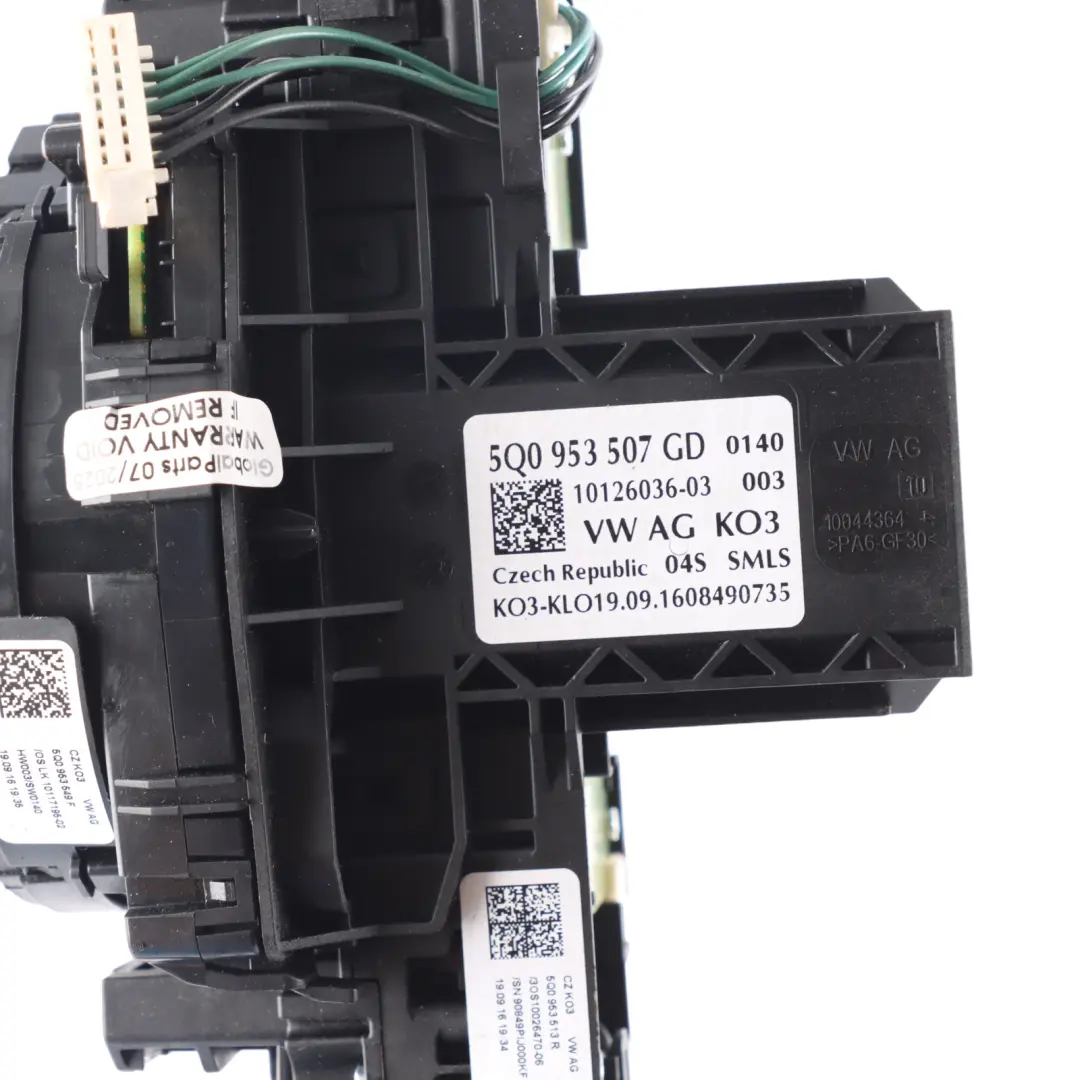 Volkswagen VW Golf Mk7 Colonne Direction Indicateur D'Essuie Glace - SKU 5Q0953507GD - Numéro de pièce 5Q0953507GD