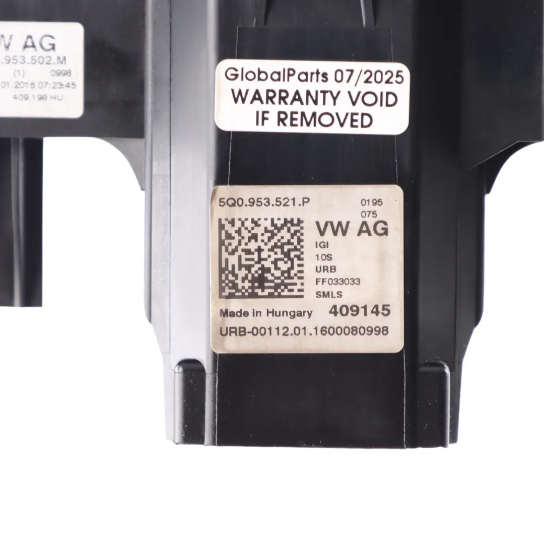 Steering Column Switch Wiper Indicator Stalk to VW Volkswagen Golf Mk7 with Part number 5Q0953521P VW Volkswagen Golf Mk7 Steering Column Switch Wiper Indicator Stalk - SKU 5Q0953521P - Part number 5Q0953521P