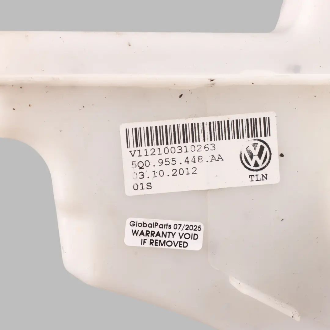 Windscreen Washer Tank Fluid Bottle Reservoir 5Q0955448AA to Audi A3 8V with Part number 5Q0955453R Audi A3 8V Windscreen Washer Tank Fluid Bottle Reservoir 5Q0955448AA - SKU 5Q0955453R - Part number 5Q0955453R