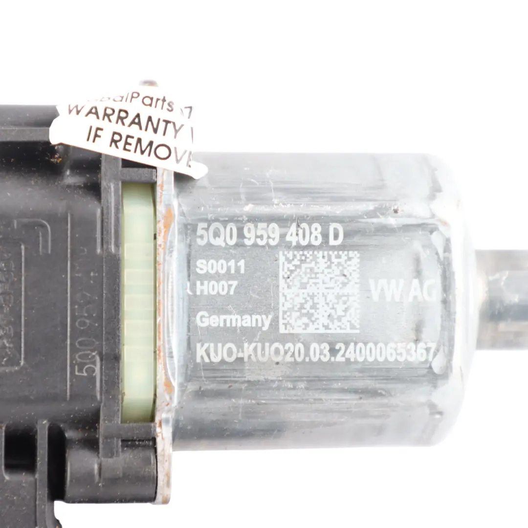 Mk5 Rear Door Window Lifter Regulator Motor RIght O/S to Seat Ibiza with Part number 5Q0959408D Seat Ibiza Mk5 Rear Door Window Lifter Regulator Motor RIght O/S - SKU 5Q0959408D - Part number 5Q0959408D