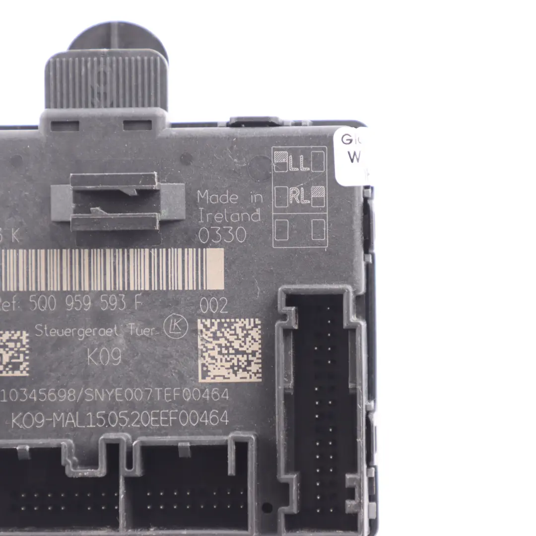 Door Module Control Unit Front Driver Side to Audi A3 8V with Part number 5Q0959593K Audi A3 8V Door Module Control Unit Front Driver Side - SKU 5Q0959593K - Part number 5Q0959593K
