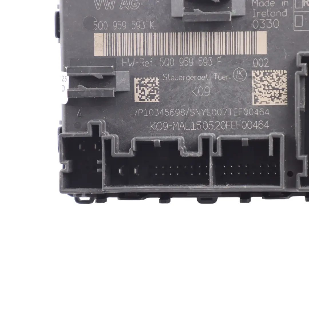 Audi A3 8V Door Module Control Unit Front Driver Side - SKU 5Q0959593K - Part number 5Q0959593K