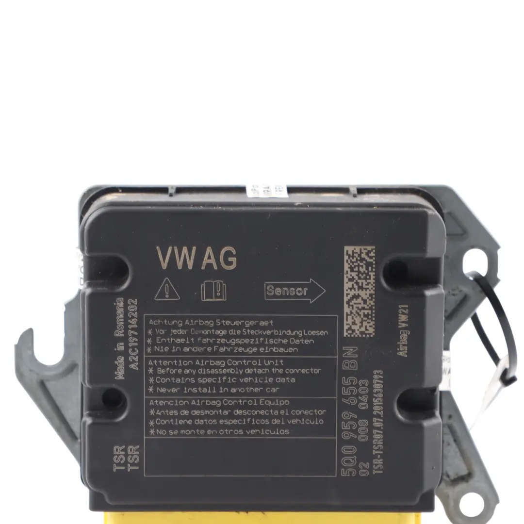 Module Control Unit ECU Impact Sensor to Audi A3 S3 8V Air with Part number 5Q0959655BN Audi A3 S3 8V Air Module Control Unit ECU Impact Sensor - SKU 5Q0959655BN - Part number 5Q0959655BN