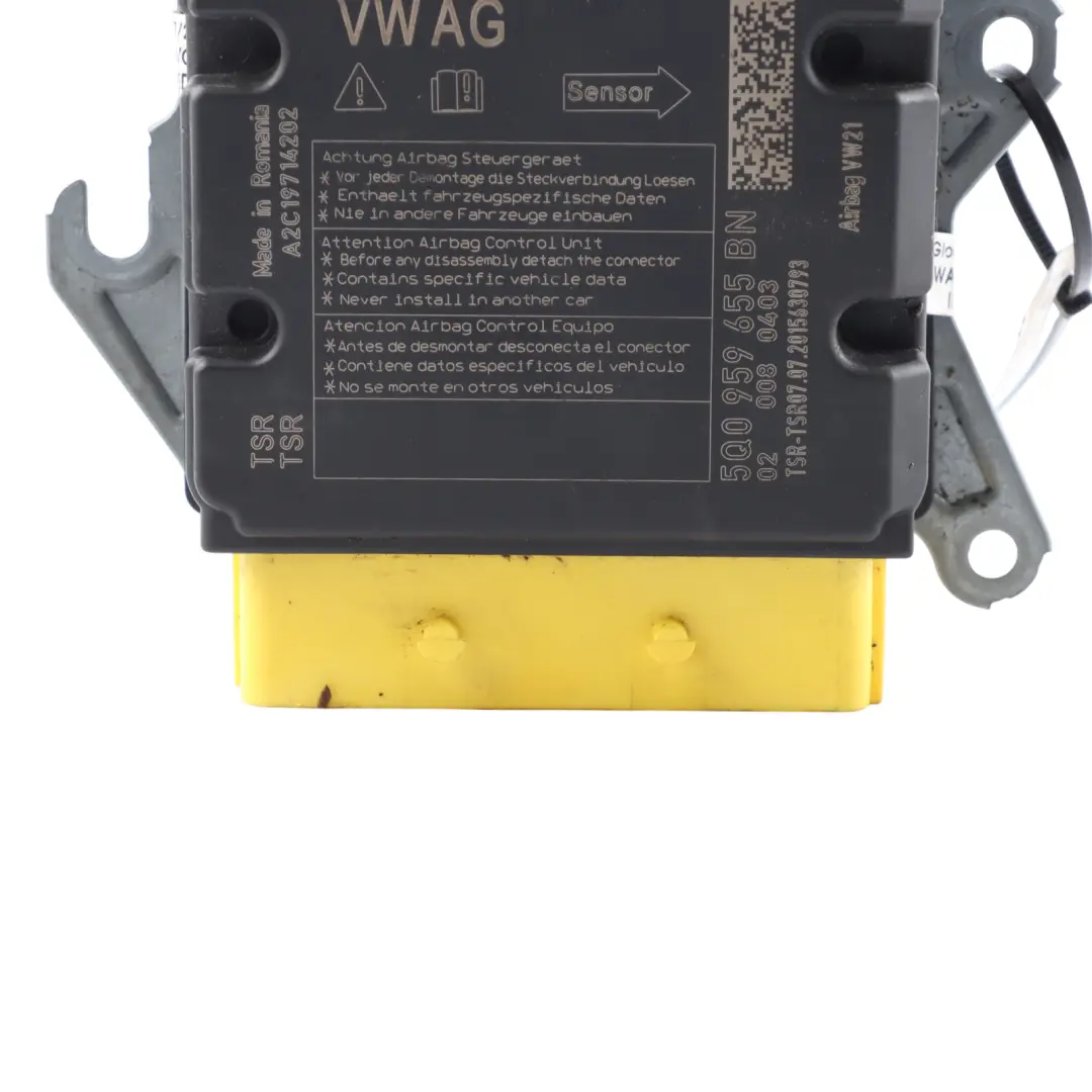 Audi A3 S3 8V Air Module Control Unit ECU Impact Sensor - SKU 5Q0959655BN - Part number 5Q0959655BN