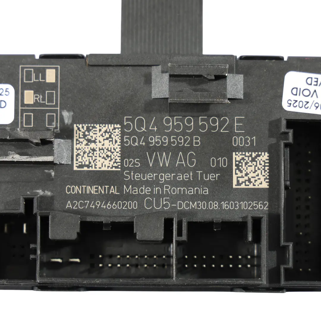 Unité De Commande De Module De Porte Côté Passager Avant pour Seat Leon 3 à propos du numéro de pièce 5Q4959592E Seat Leon 3 Unité De Commande De Module De Porte Côté Passager Avant - SKU 5Q4959592E - Numéro de pièce 5Q4959592E