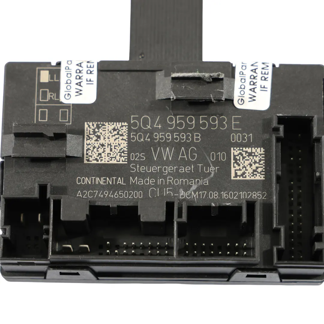 Mk3 Door Module Control Unit Front Driver's Side Door to Seat Leon with Part number 5Q4959593E Seat Leon Mk3 Door Module Control Unit Front Driver's Side Door - SKU 5Q4959593E - Part number 5Q4959593E