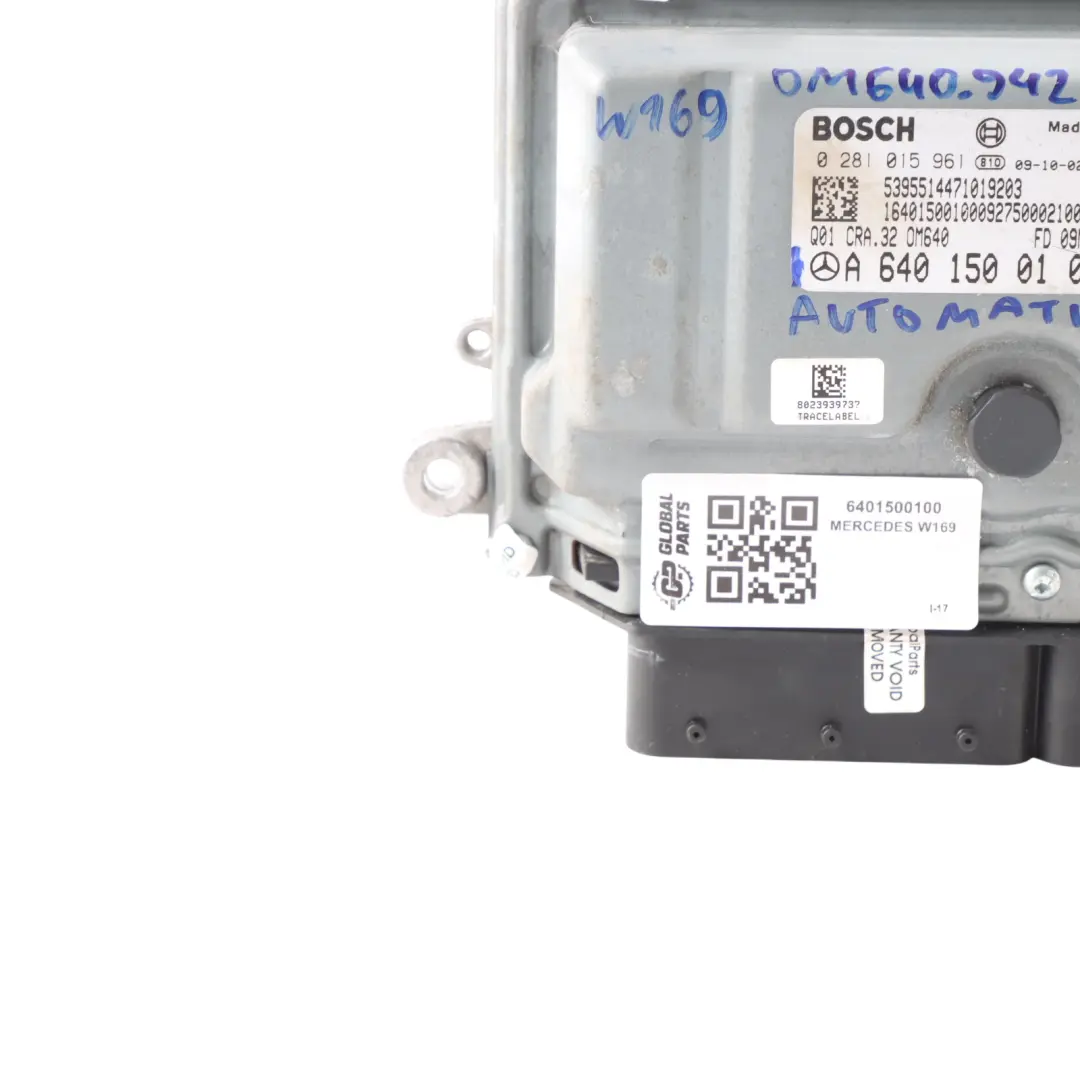 Mercedes W169 A160 CDI OM640.942 82HP Sterownik Silnika ECU - SKU A6401500100 - Numer Części A6401500100