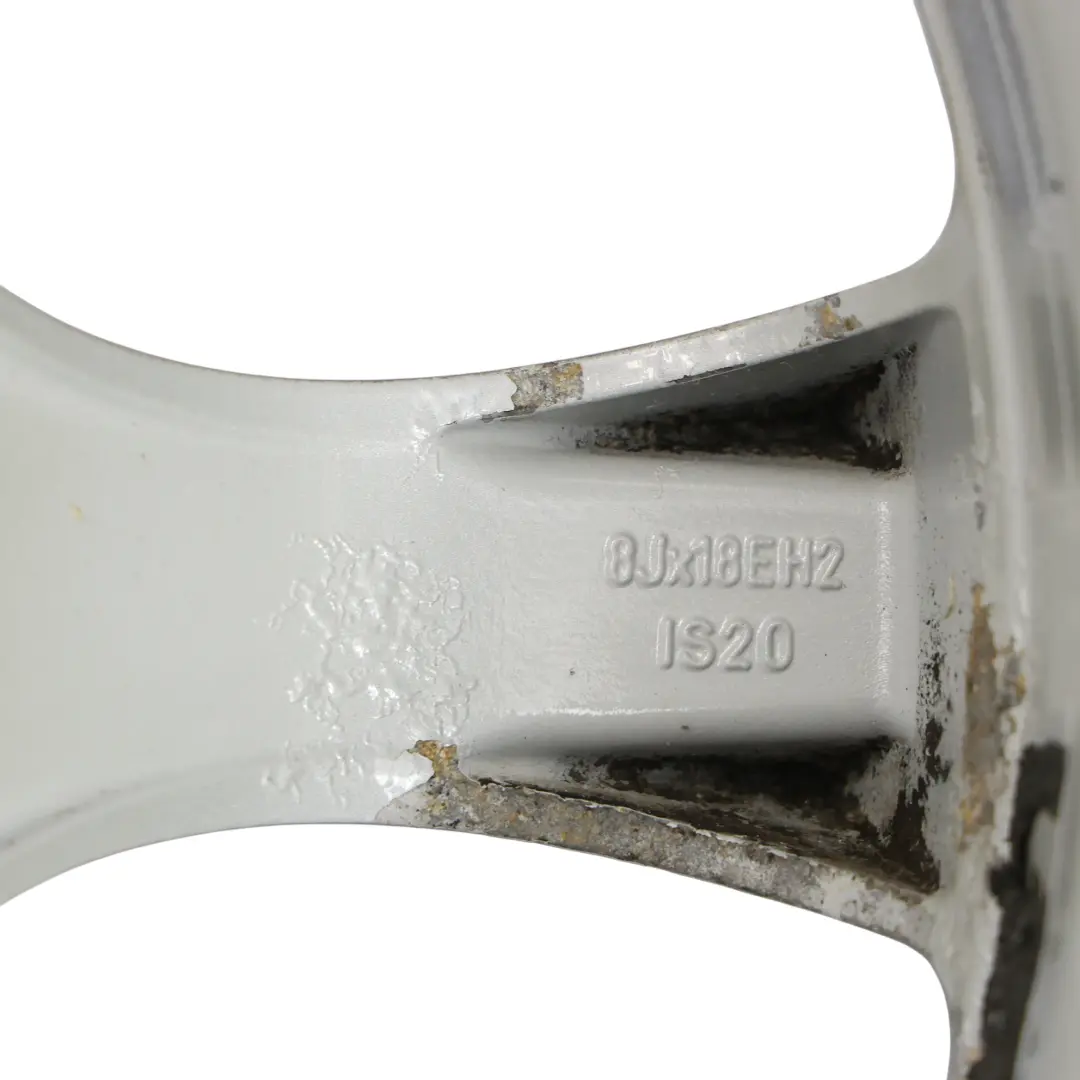 BMW 5er E60 E61 Silberne Leichtmetallfelge 18" 8J ET:20 Sternspeiche 124 - SKU 6760617-1 - Teilenummer 6760617