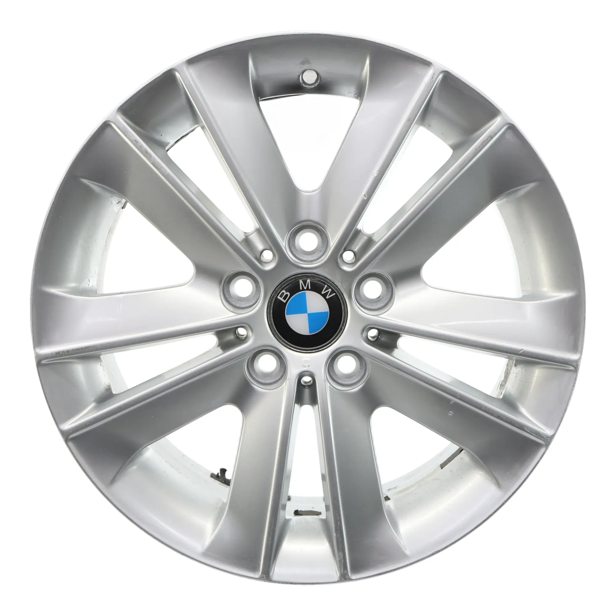 BMW E81 E87 Argento Cerchio in lega 17" V-Spoke 141 ET:47 7J 6762888 6775621