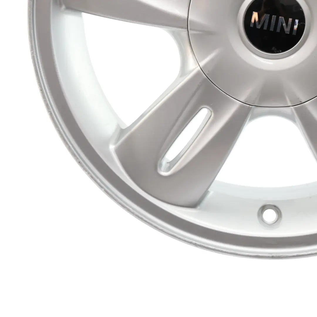 Mini Cooper One R50 Silber Alu Felge 15" 5,5J ET:45 5 Star Rocket 93 - SKU 6763295-1 - Teilenummer 6763295
