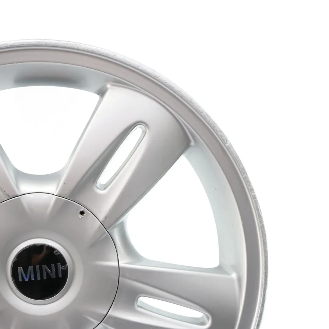 Mini Cooper One R50 Silber Alu Felge 15" 5,5J ET:45 5 Star Rocket 93 - SKU 6763295-2 - Teilenummer 6763295