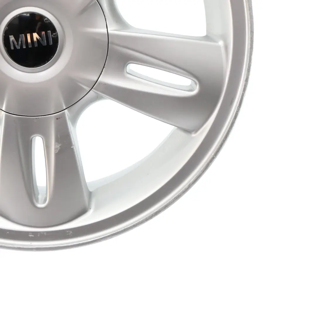 Mini Cooper One R50 Silber Alu Felge 15" 5,5J ET:45 5 Star Rocket 93 - SKU 6763295-2 - Teilenummer 6763295