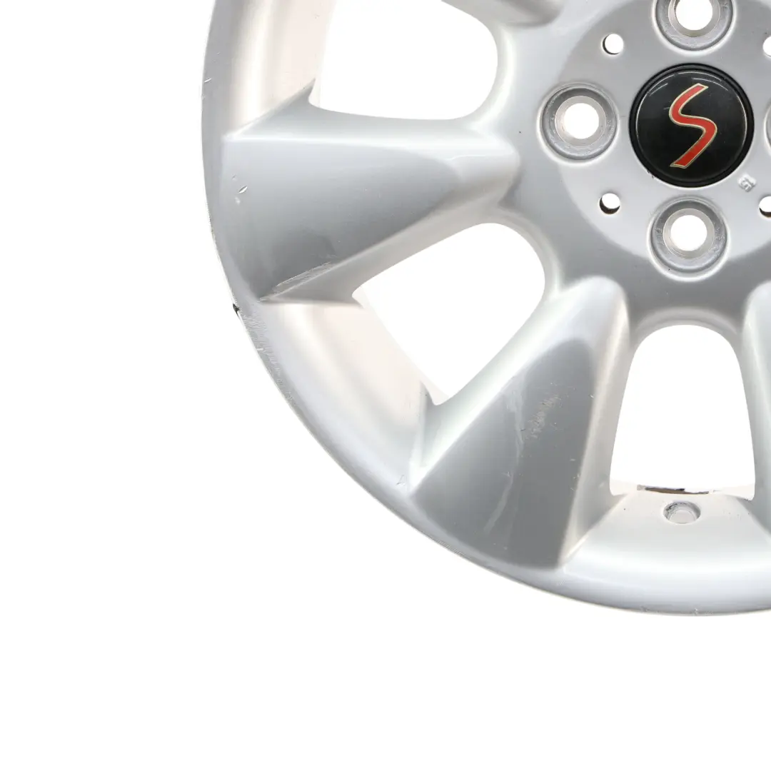 Mini Cooper R50 R52 Argento Cerchio In Lega 16" 6,5J ET:48 7-Spoke 92 - SKU 6763297-3 - Numero di parte 6763297