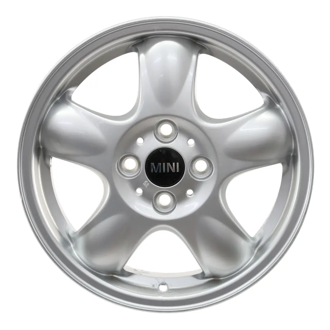 Mini Cooper One R50 R55 R56 Silver Wheel Alloy Rim 15" 5-Start Spooler 100 - SKU 6768498-1 - Part number 6768498