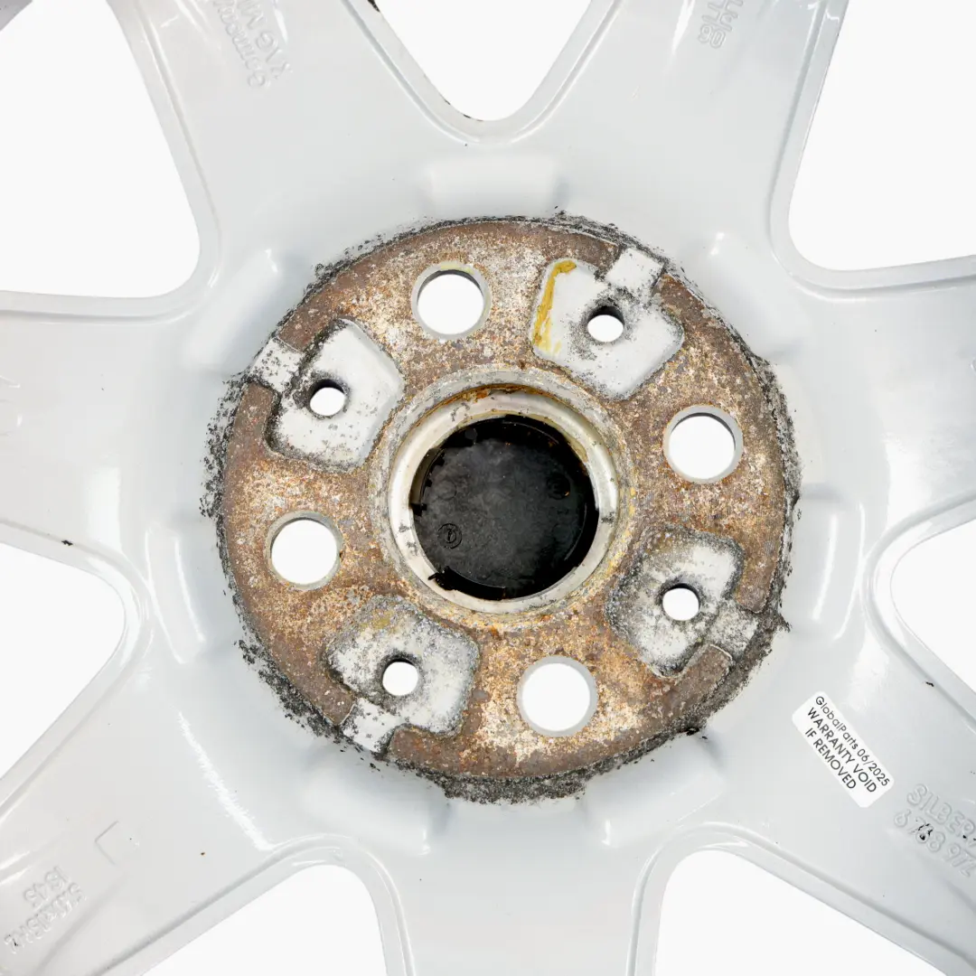 Llanta De aleacion plateada 15" 5,5J ET:45 Delta Spoke 96 para Mini R50 R55 R56 con número de pieza 6768972 Mini R50 R55 R56 Llanta De aleacion plateada 15" 5,5J ET:45 Delta Spoke 96 - SKU 6768972-3 - Número de pieza 6768972