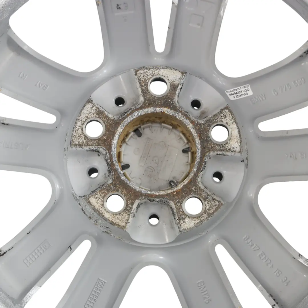 Silber Alu Felge Alufelge 17" Doppelspeiche 161 ET:34 8J für BMW 3 er E90 E91 E92 mit Teilenummer 6775599 BMW 3 er E90 E91 E92 Silber Alu Felge Alufelge 17" Doppelspeiche 161 ET:34 8J - SKU 6775599-3 - Teilenummer 6775599