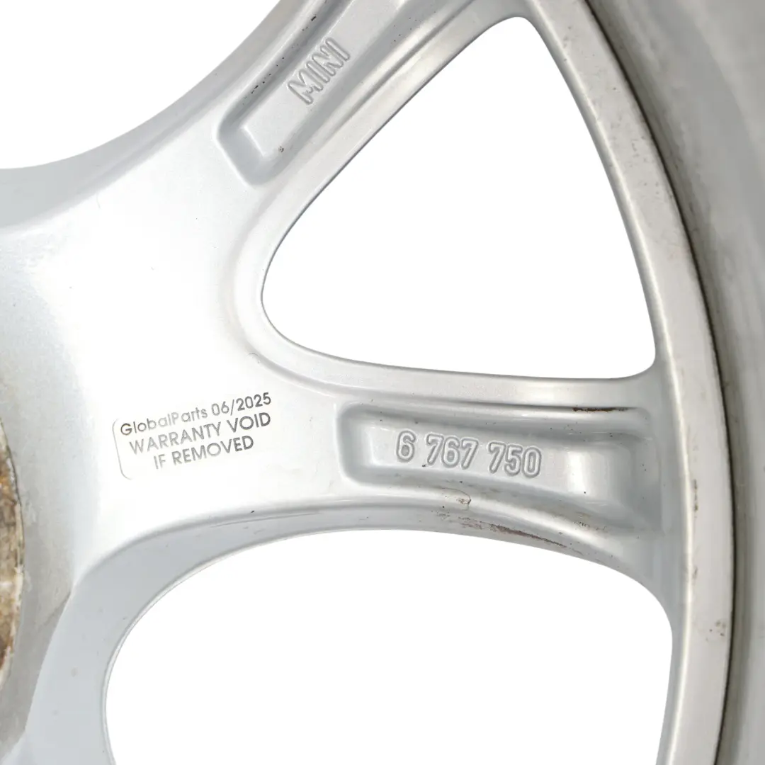 Mini Cooper R50 R53 R56 Silver Wheel Alloy Rim 17" ET:48 7J Web Cross Spoke 98 - SKU 6775686-3 - Part number 6775686
