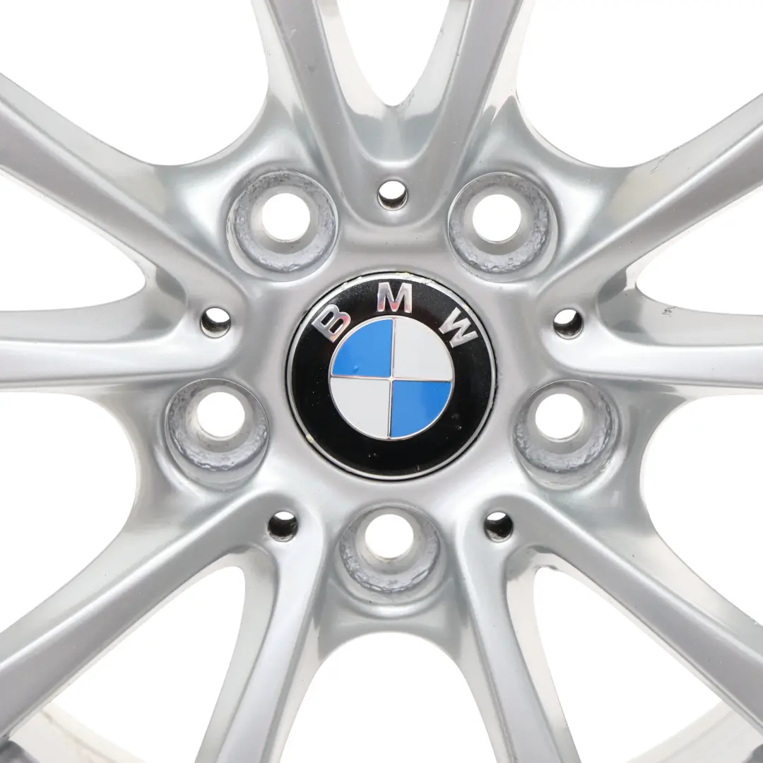 Rim Alloy 16" 7J ET:31 V-spoke Silver 390 to BMW F30 F31 F36 Wheel with Part number 6796236 BMW F30 F31 F36 Wheel Rim Alloy 16" 7J ET:31 V-spoke Silver 390 - SKU 6796236 - Part number 6796236