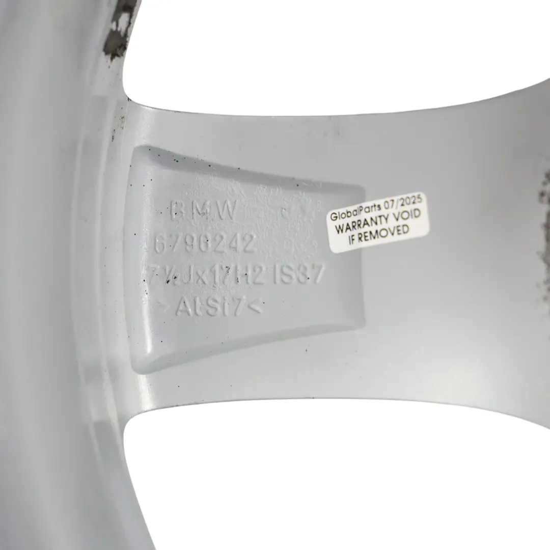 BMW F30 F31 F32 Silver Alloy Wheel Rim 17" Star Spoke 393 7,5J ET:37 - SKU 6796242-3 - Part number 6796242