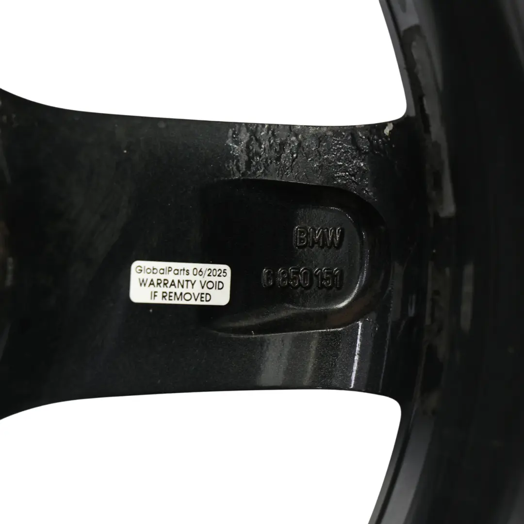 BMW F20 F21 Llanta de Aleacion Negra 17" Radio Estrella 379 7,5J ET:43 - SKU 6850151-1 - Número de pieza 6850151