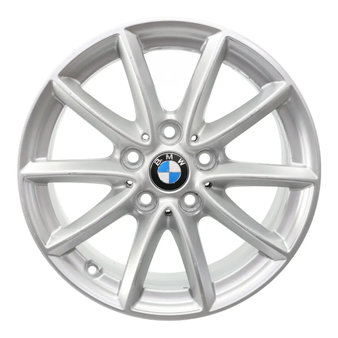 Alloy Wheel Rim 16" ET:52 7J V-spoke 471 Reflexsilber to BMW F45 F46 Silver with Part number 6855080 BMW F45 F46 Silver Alloy Wheel Rim 16" ET:52 7J V-spoke 471 Reflexsilber - SKU 6855080-3 - Part number 6855080