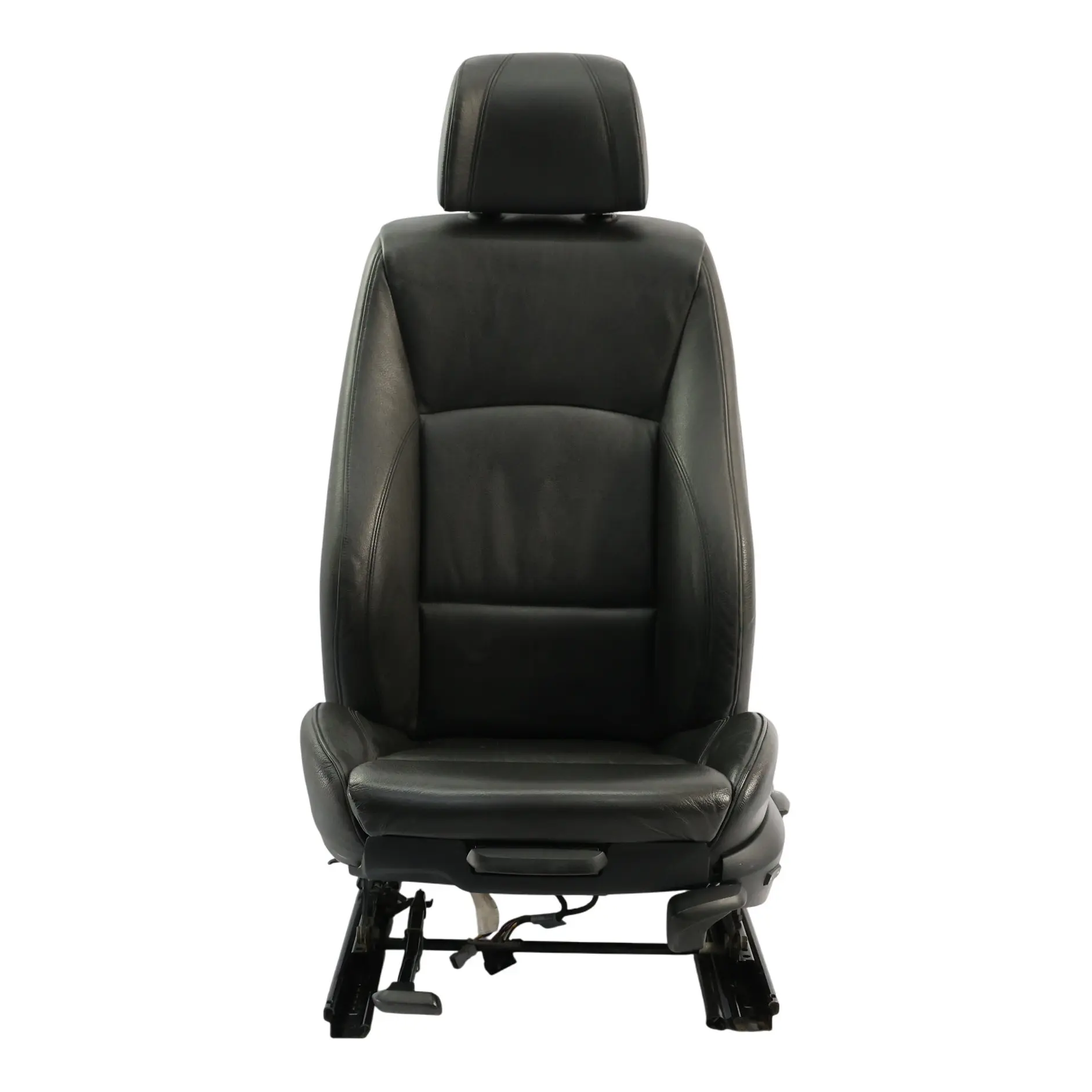 BMW E90 E91 Asiento Delantero Izquierdo M Sport Calefacción Cuero Negro
