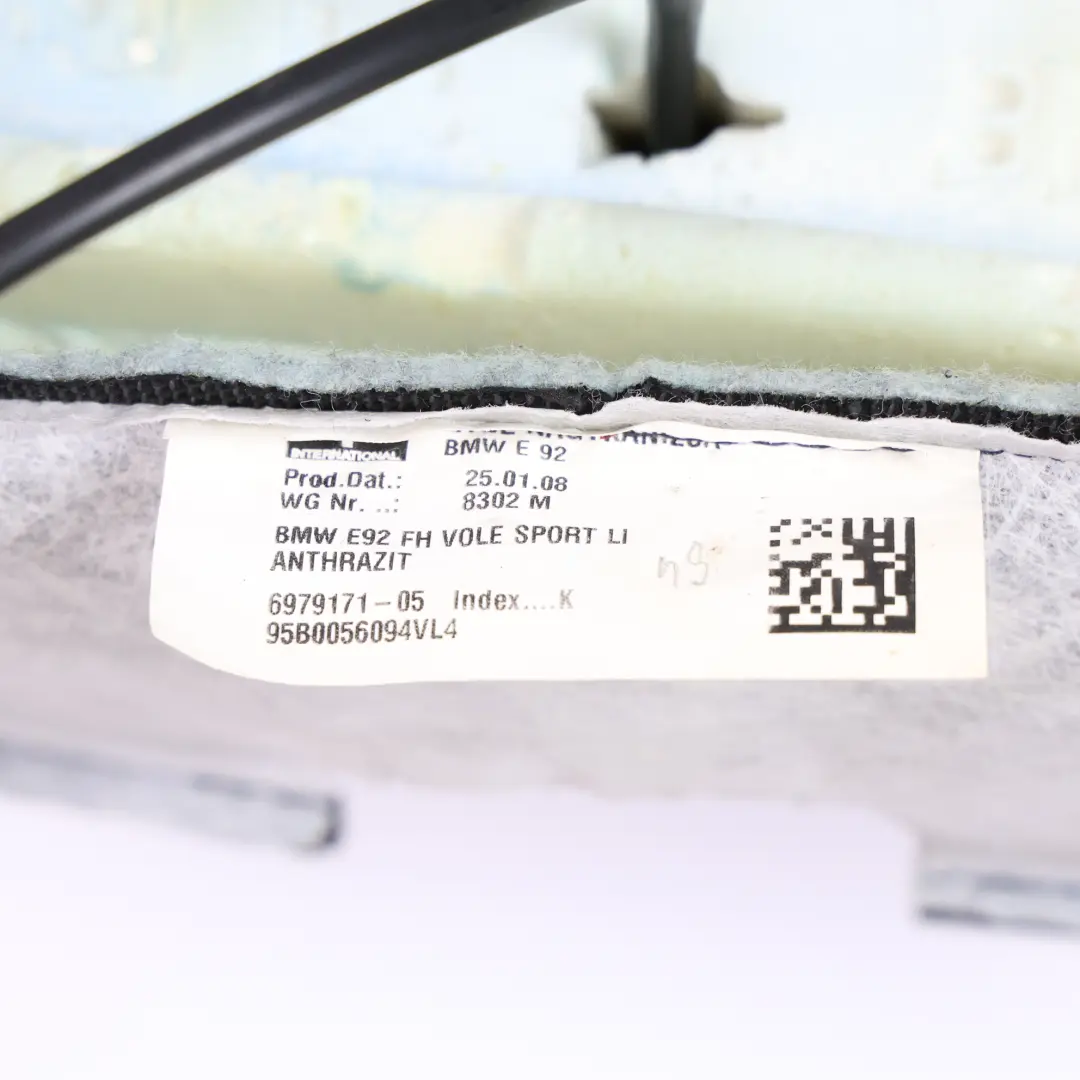 BMW E92 Coupé Siège Avant Sport Gauche Tissu Cuir Chauffant - SKU 6979171-2 - Numéro de pièce 6979171