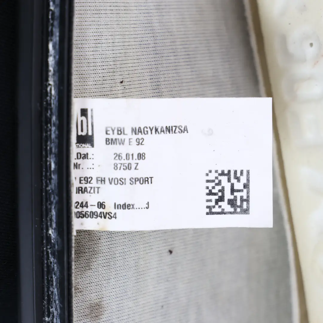 BMW E92 M Sport Front Lower Base Seat Heated Left Right N/O/S Leather Cloth - SKU 6979244-2 - Part number 6979244