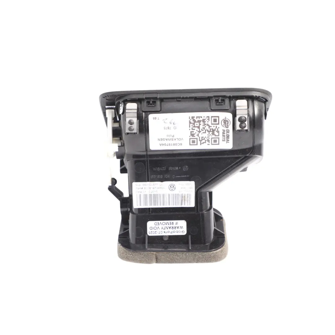 VW Polo 5 6R Air Vent Dashboard Front Right O/S Fan A/C Air Duct - SKU 6C0819704A - Part number 6C0819704A