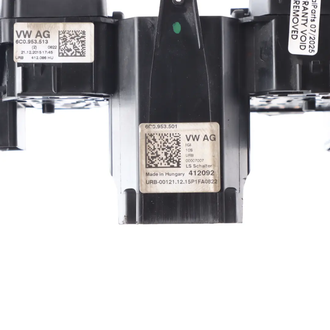 Steering Column Indicator Wiper Switch Stalk Squib to Volkswagen Polo 6R with Part number 6C0953513 Volkswagen Polo 6R Steering Column Indicator Wiper Switch Stalk Squib - SKU 6C0953501 - Part number 6C0953513