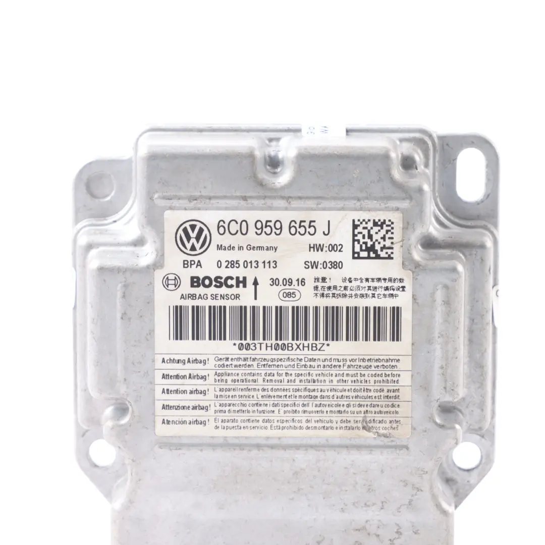 6J VW Polo 6C 6R Moduł Airbag Poduszek Powietrznych do Seat Ibiza o numerze 6C0959655J Seat Ibiza 6J VW Polo 6C 6R Moduł Airbag Poduszek Powietrznych - SKU 6C0959655J - Numer Części 6C0959655J