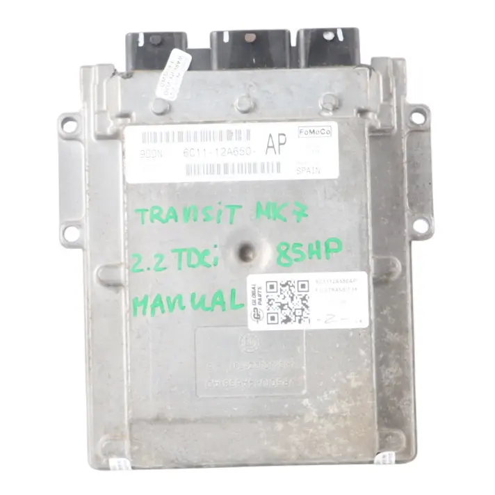 85HP Engine Control Unit ECU Manual to Ford Transit MK7 2.2 TDCI with Part number 6C1112A650AP Ford Transit MK7 2.2 TDCI 85HP Engine Control Unit ECU Manual - SKU 6C1112A650AP - Part number 6C1112A650AP