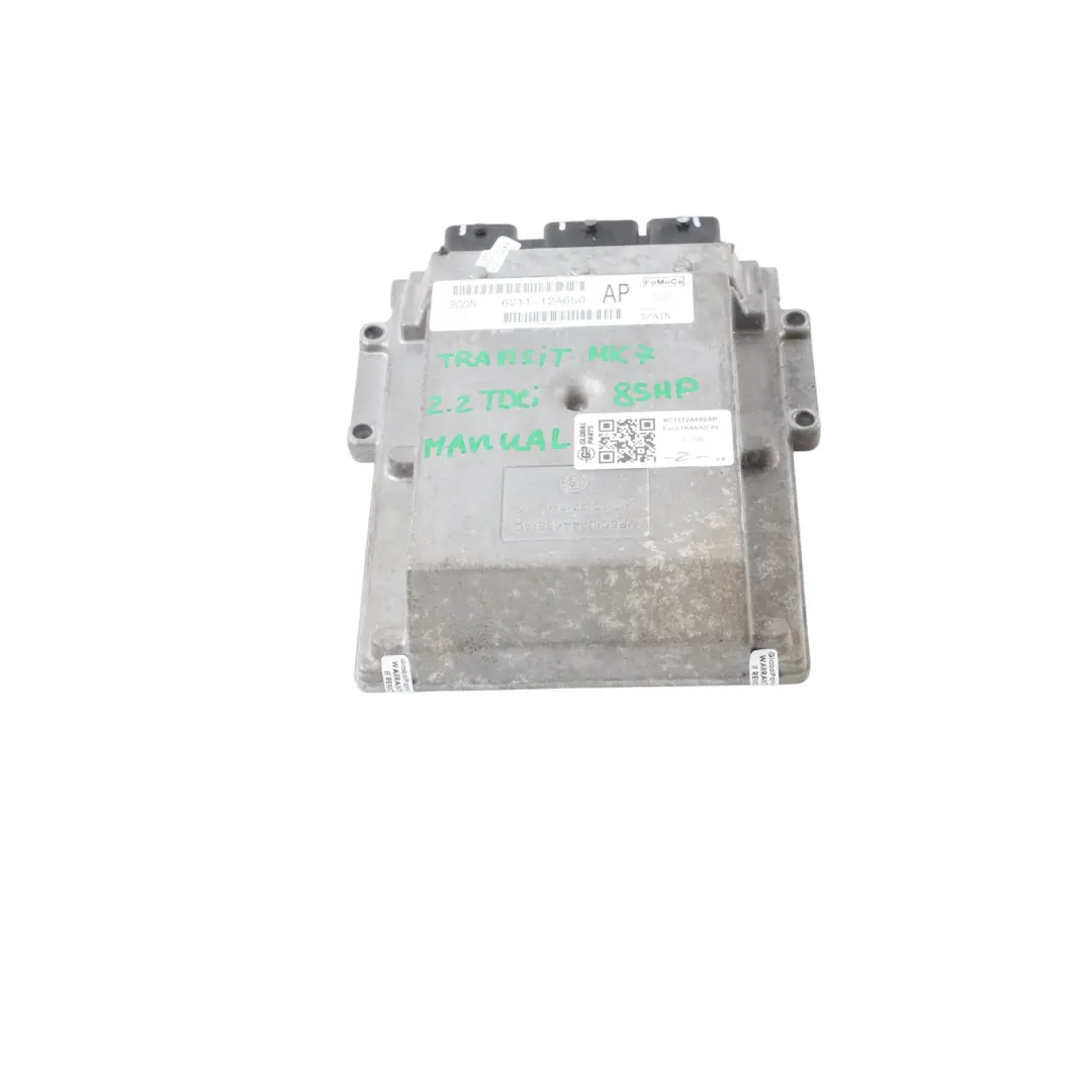 85HP Engine Control Unit ECU Manual to Ford Transit MK7 2.2 TDCI with Part number 6C1112A650AP Ford Transit MK7 2.2 TDCI 85HP Engine Control Unit ECU Manual - SKU 6C1112A650AP - Part number 6C1112A650AP