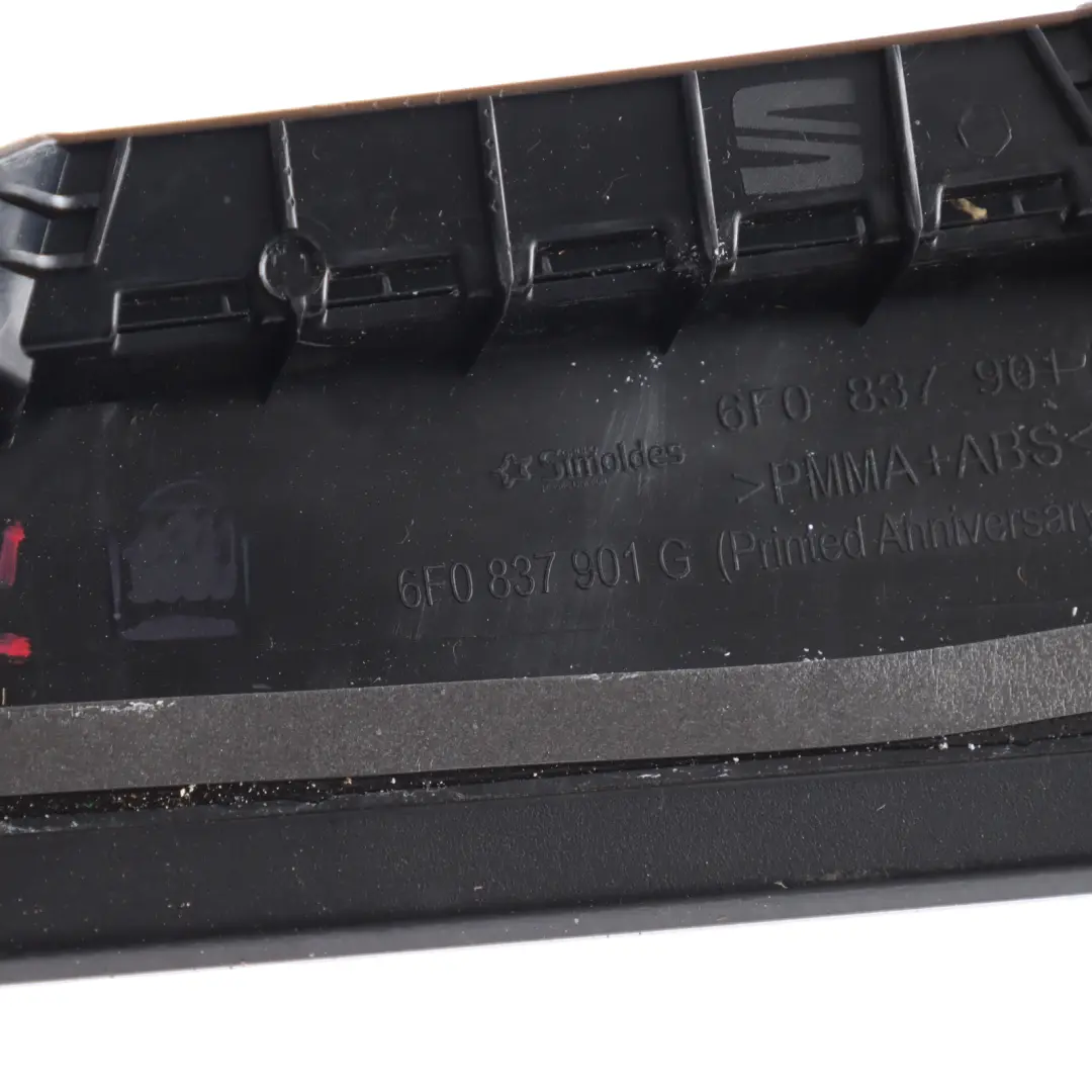 Seat Ibiza Mk5 Door Pillar Cover Outer Black Glossy Front Left N/S 6F0837901G - SKU 6F0837901F - Part number 6F0837901F